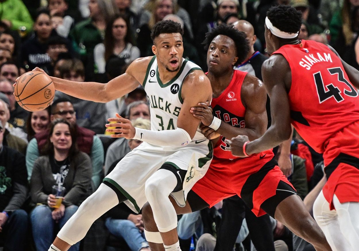 Giannis Antetokounmpo, OG Anunoby, Pascal Siakam